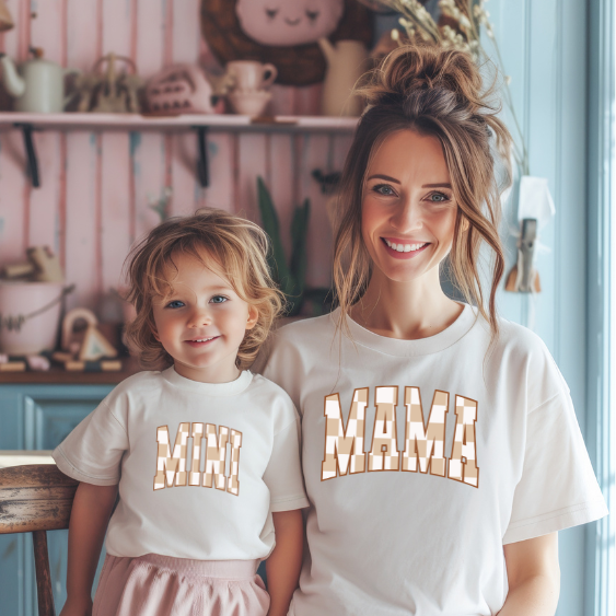 Mama Mini Tan Checkered